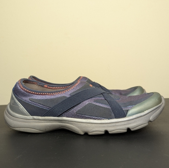 Bzees Shoes - Bzees Naturalizer Sandy Slip On Comfort‎ Sneakers Blue Silver Fabric Womens 8.5M